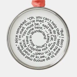 Alicia en el ornamento enojado de la cita del país