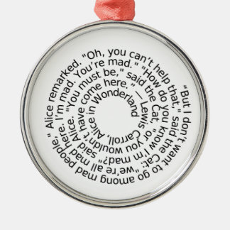 Alicia en el ornamento enojado de la cita del país