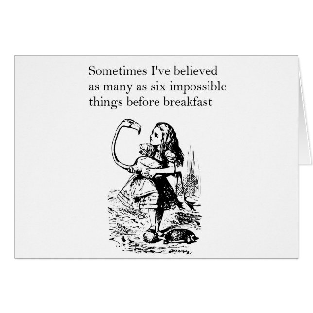 Alicia en el país de las maravillas, tarjeta "Seis (Anverso (Horizontal))