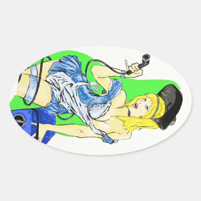 Alicia en el pegatina de soldadura de maravilla (Anverso)