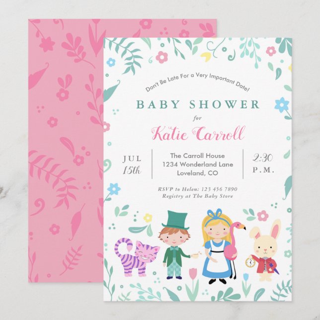 Alicia en invitaciones a bañarse en el país de las (Anverso / Reverso)