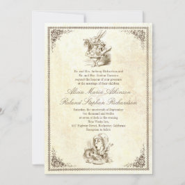 Alicia en invitaciones de boda para relatos de mar