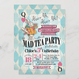 Alicia en invitaciones de cumpleaños a la tierra d