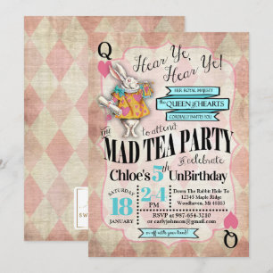 Alicia en invitaciones de cumpleaños en el país de