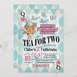 Alicia en invitaciones de cumpleaños segundo en el