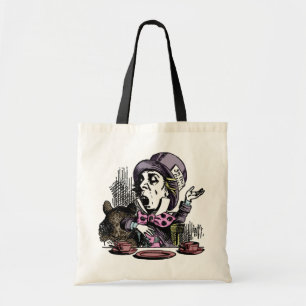 Alicia en la bolsa de asas enojada del sombrerero