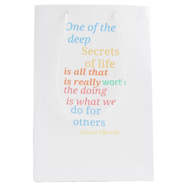 Alicia en la bolsa de regalo con tema de maravilla (Anverso)