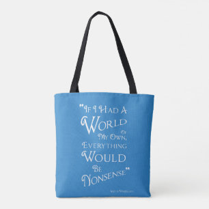 Alicia en la bolsa de tote del país de las maravil