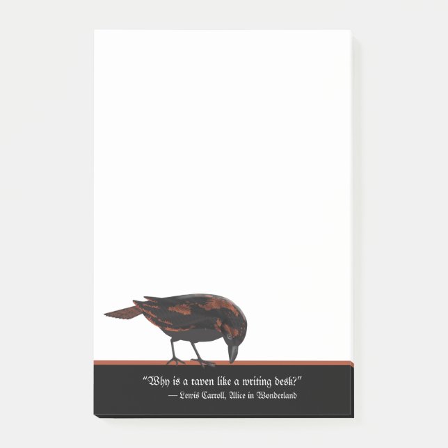 Alicia en la cita de wonderland y notas de Raven P (Anverso)