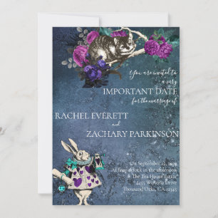 Alicia en la invitación a la boda en el país de la