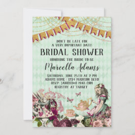 Alicia en la invitación a la ducha de novia en el 