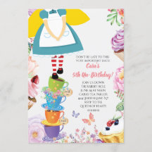 Alicia en la invitación a la primavera de la fiest