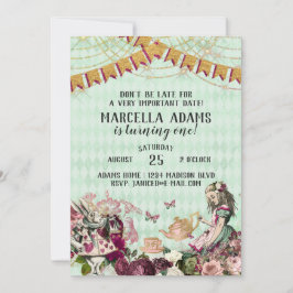 Alicia en la invitación al cumpleaños de la tierra