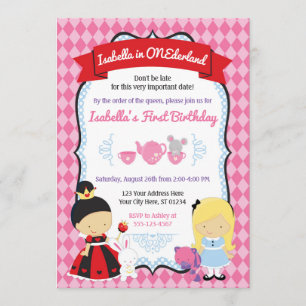 Alicia en la invitación de cumpleaños de ONEderlan