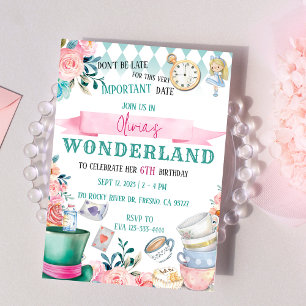 Alicia en la invitación de cumpleaños del Chica Wo