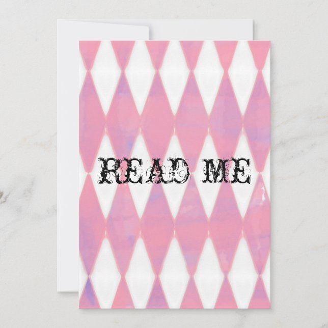 Alicia en la invitación de la ducha del país de (Anverso)