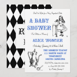 Alicia en la invitación del país de las maravillas