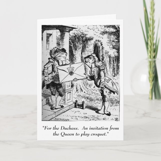 Alicia en la invitación del país de las maravillas (Anverso)