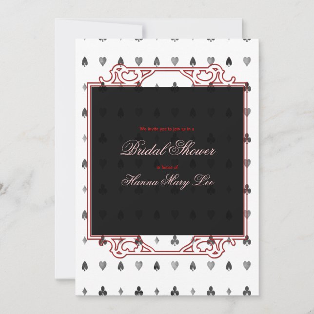 Alicia en la invitación nupcial de la ducha del (Anverso)