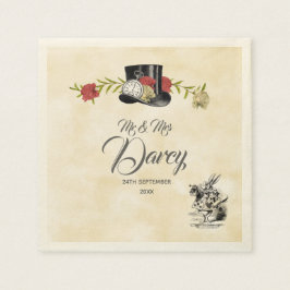 Alicia en la servilleta desechable del país de las