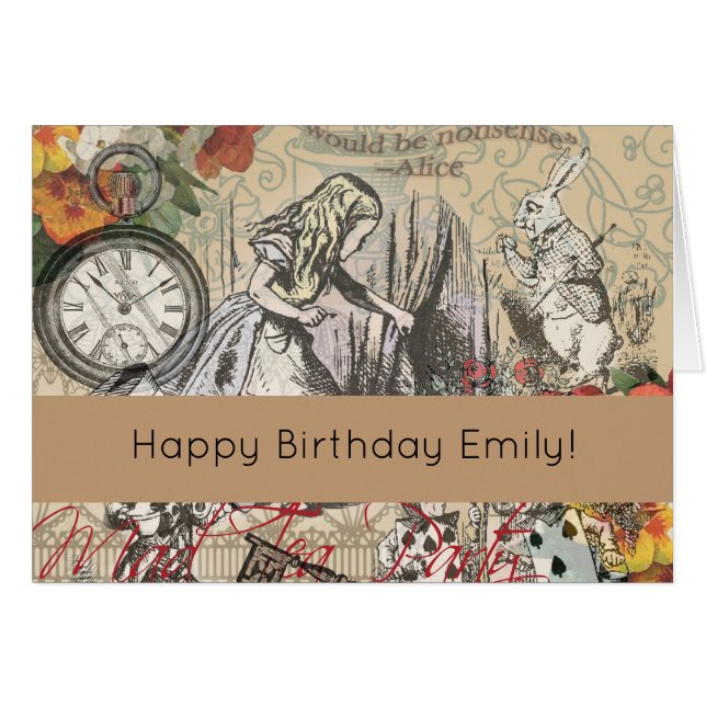 Alicia en la tontería de la cortina de las maravil (Anverso (Horizontal))