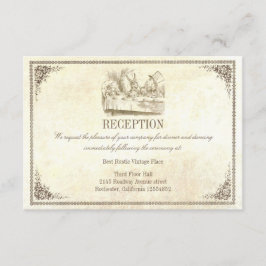 Alicia en las tarjetas de recepción de boda del pa