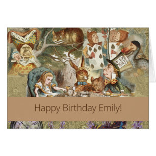 Alicia en los invitados del Fiesta del té en el pa