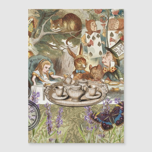 Alicia en los invitados del Fiesta del té en el pa (Anverso)