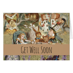 Alicia en los invitados del Fiesta del té en el pa