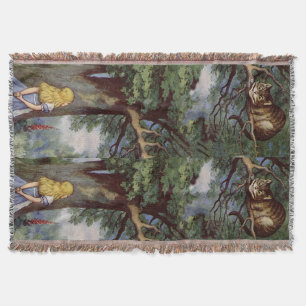 Alicia en manta del tiro del gato de Cheshire del