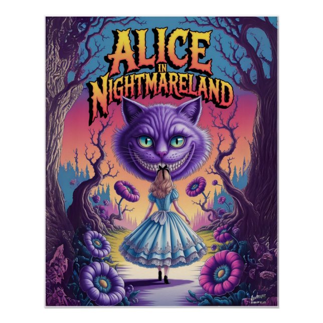 Alicia en Nightmareland-Dark Fantasy Poster (Anverso)