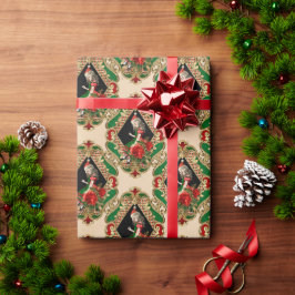 Alicia en papel de envolver a Navidades del país d