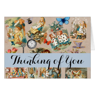 Alicia en personajes del gato de Cheshire en el pa