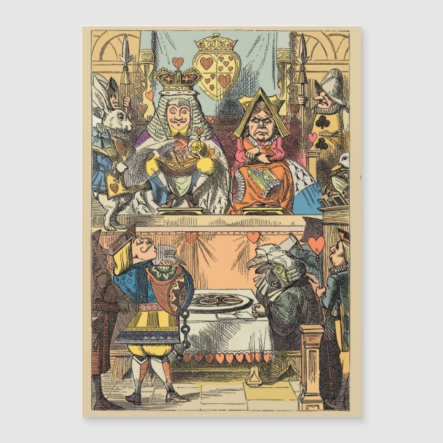 Alicia en personajes del gato de Cheshire en el pa (Anverso)