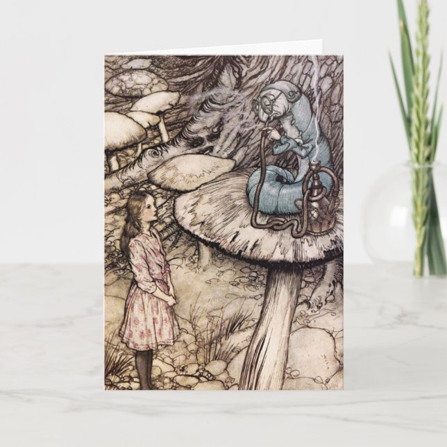 Alicia en tarjeta de felicitación de Caterpillar (Anverso)