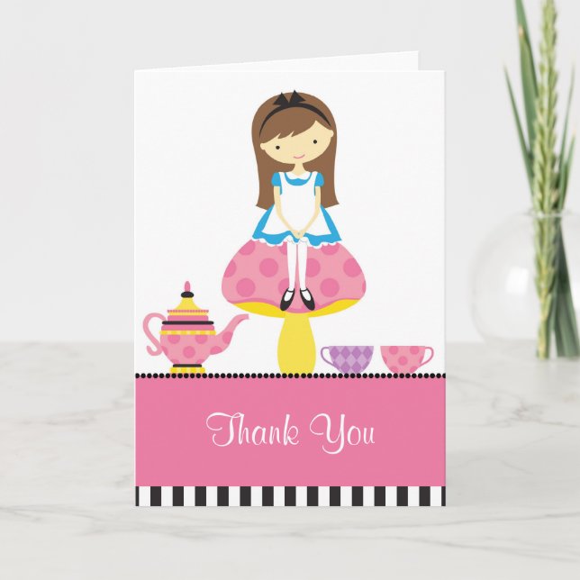 Alicia en tarjeta de nota del país de las (Anverso)