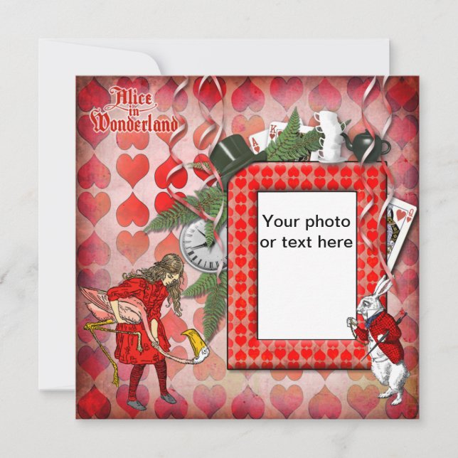 Alicia en tarjetas de invitación a la fotografía e (Anverso)
