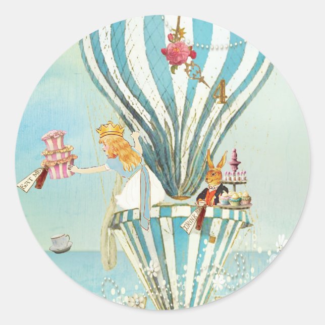 ALICIA EN TÉ DE WONDERLAND EN CUATRO SELLOS (Anverso)