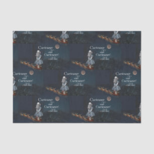 Alicia en un papel seda más curioso de Santa del