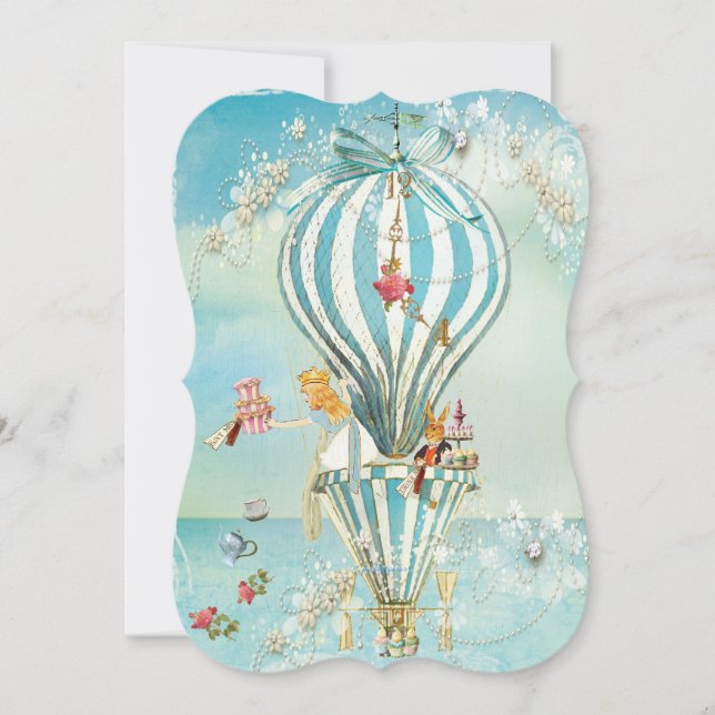 Alicia grande en las invitaciones de DieCutParty (Anverso)