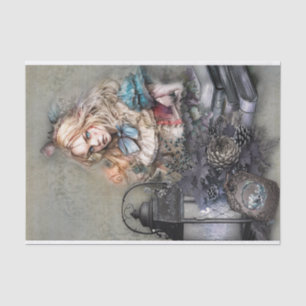 Alicia oscura con papel de descodificación de libr