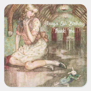 Alicia vintage en el Pegatina del país de las mara