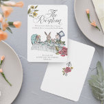 Alicia Vintage En La Recepción De Bodas En El País<br><div class="desc">Alicia vintage de diseño bello con detalles de la recepción de bodas con temática de la tierra de las maravillas. Perfecto para un boda con temática Alicia en el País de las Maravillas. El diseño presenta una mezcla de nuestros propios florales originales dibujados a mano y obras de arte. Hemos...</div>