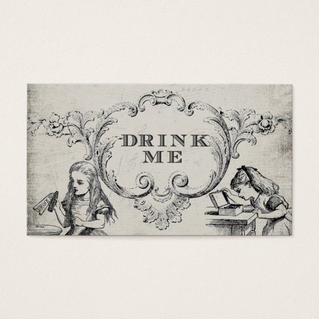 Alicia vintage en tarjetas de Boda de Maravilla (Frente)