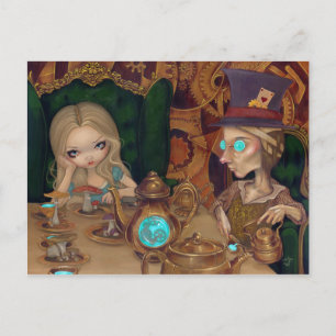 Alicia y la tarjeta postal de vapor Mad Hatter