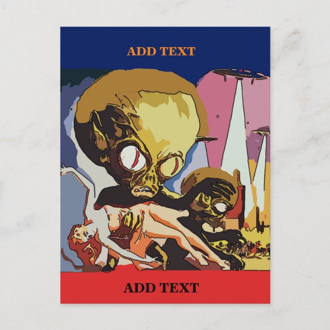Alien Abductors edita texto, tarjeta (Anverso)