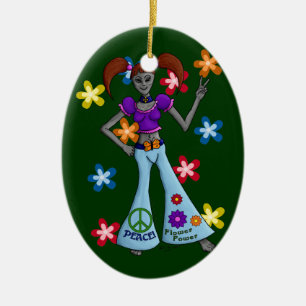 Alien-Ation: Oval de ornamento de pollo hippy