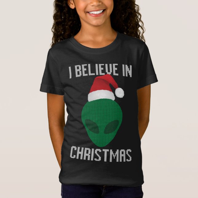 Alien curioso Navidades feos suéter Fiesta (Anverso)