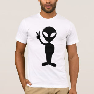Alien, dando señal de paz, camiseta