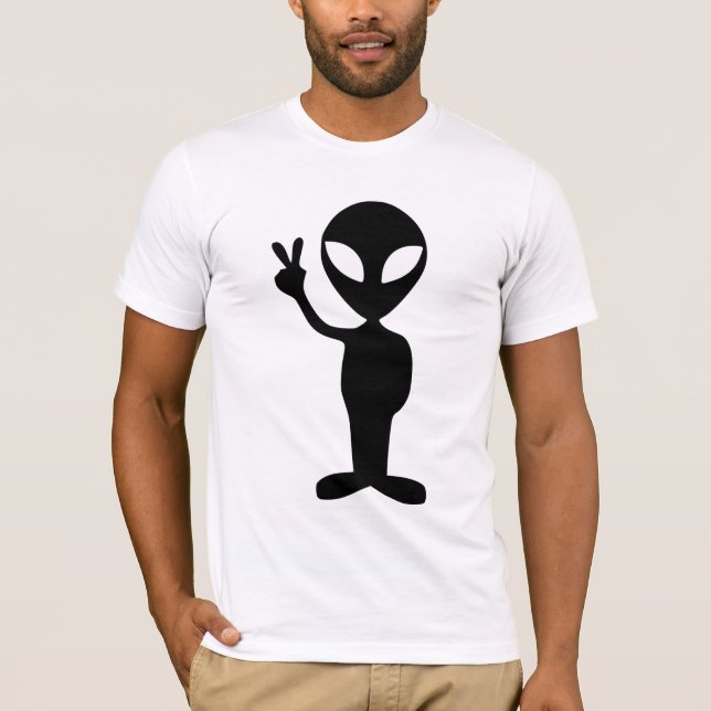 Alien, dando señal de paz, camiseta (Anverso)